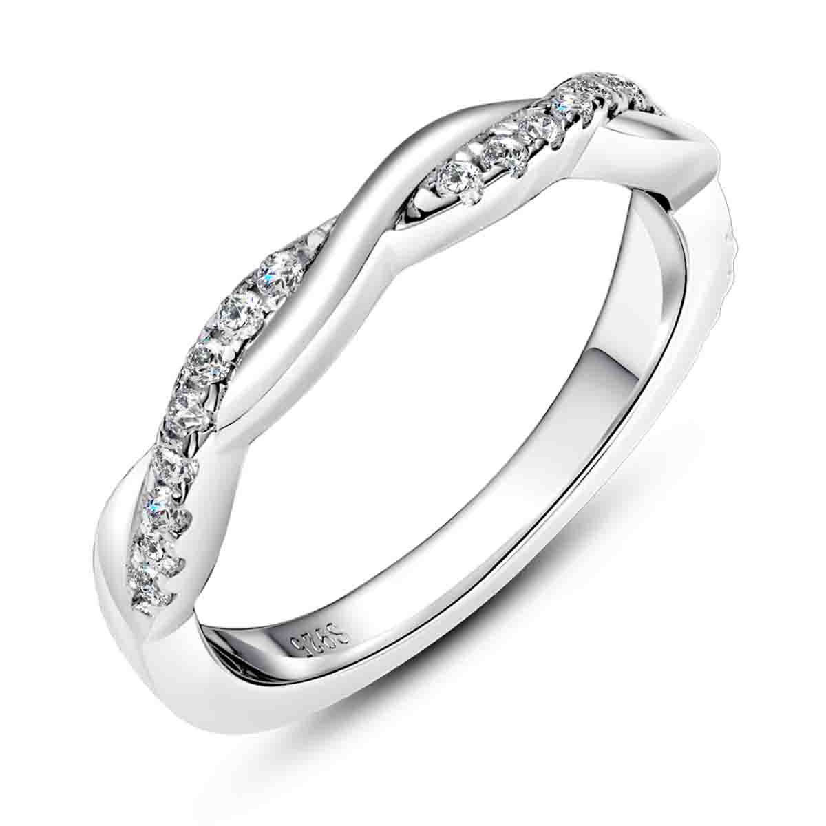 1.3mm Moissanite Twisted Ring