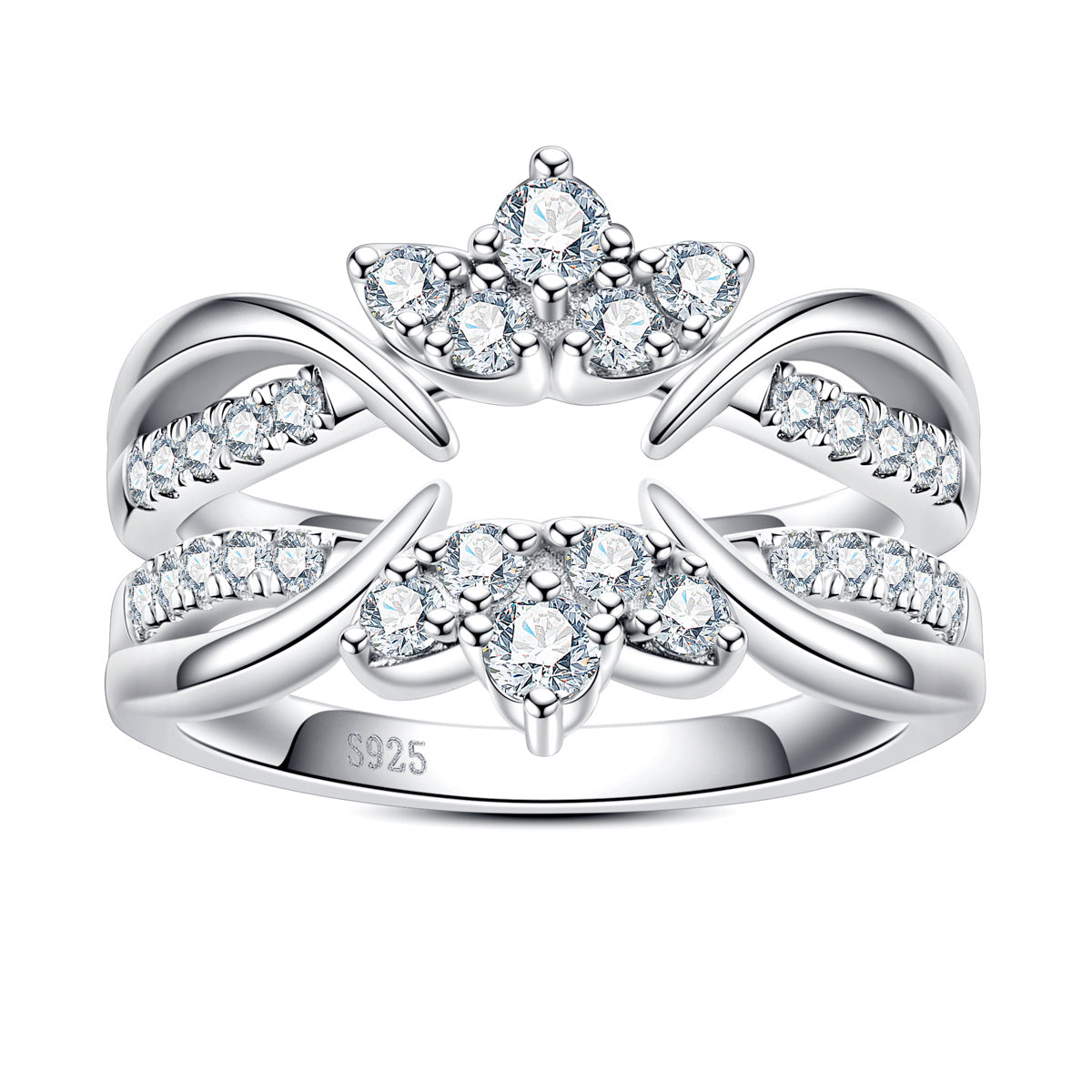 2.5mm Moissanite Stack Ring Set | Matching Combo Bands