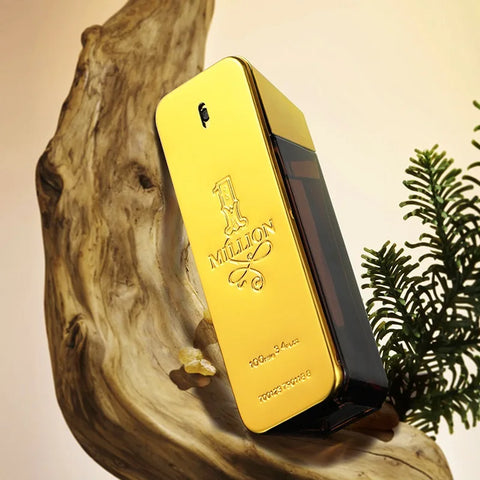 100ml Million Gold Hombre Men's Eau de Toilette - Long Lasting Spicy Pheromone Cologne, Strong Masculine Fragrance Body Spray