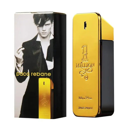 100ml Million Gold Hombre Men's Eau de Toilette - Long Lasting Spicy Pheromone Cologne, Strong Masculine Fragrance Body Spray