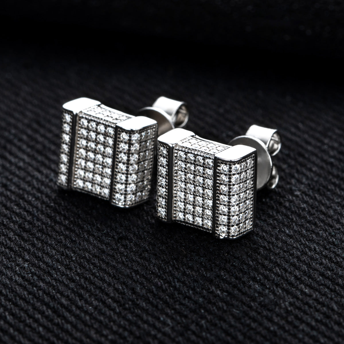S925 Sterling Silver Round Moissanite Stud Earrings