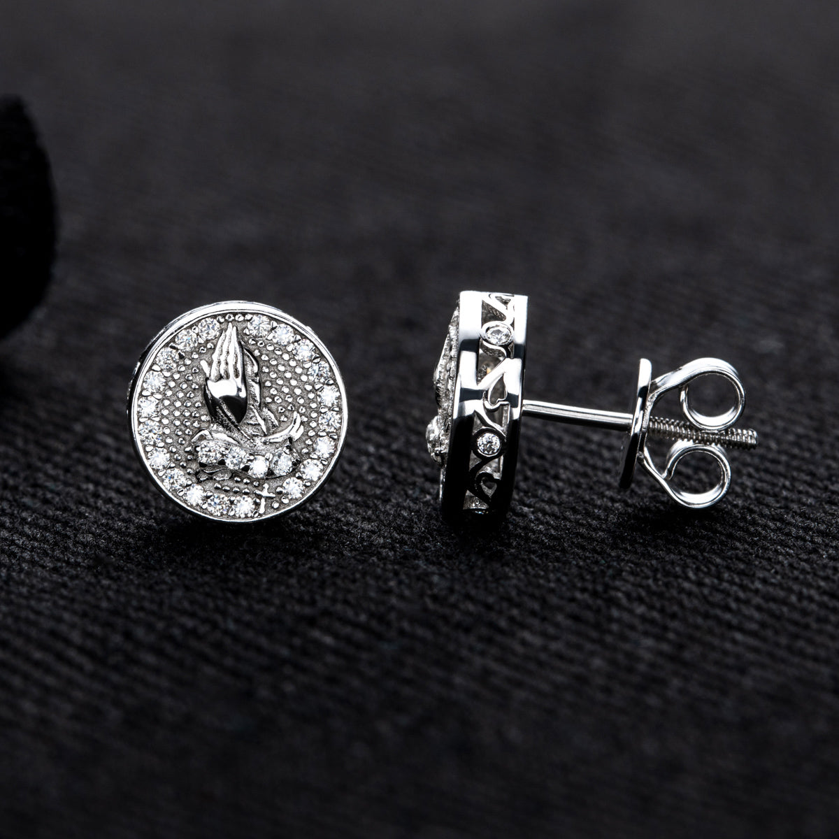 Round Moissanite S925 Silver Stud Earrings