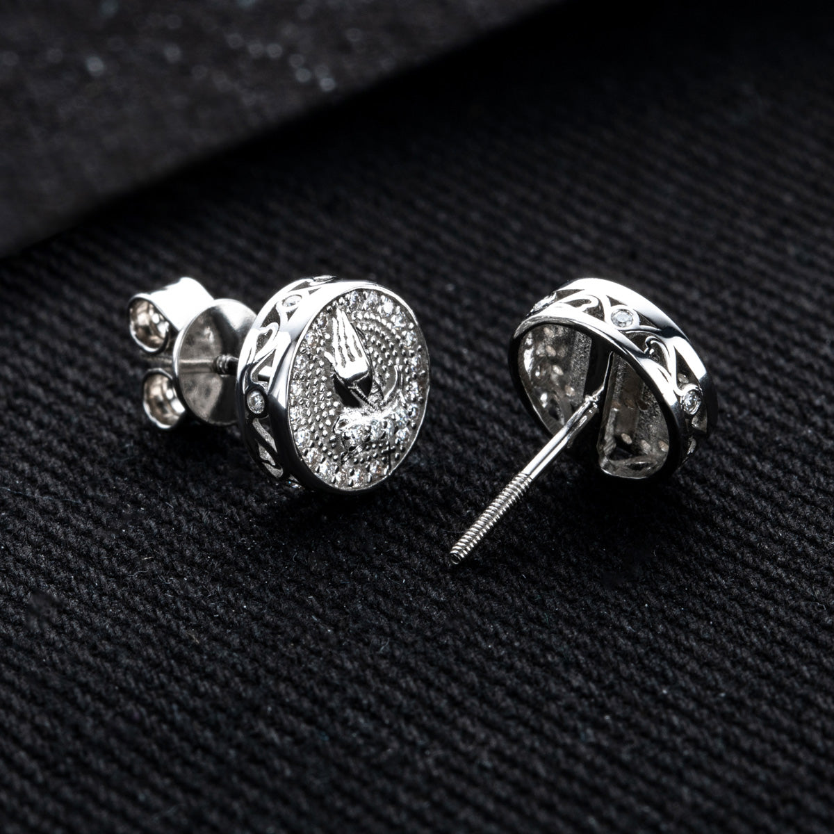 Round Moissanite S925 Silver Stud Earrings