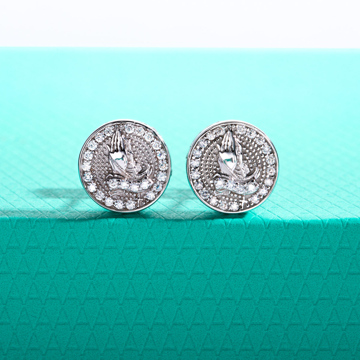 Round Moissanite S925 Silver Stud Earrings
