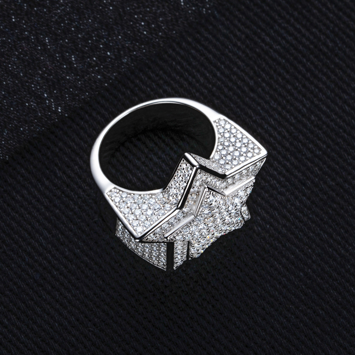 Star Moissanite Hip-hop Ring | S925 Silver Ring