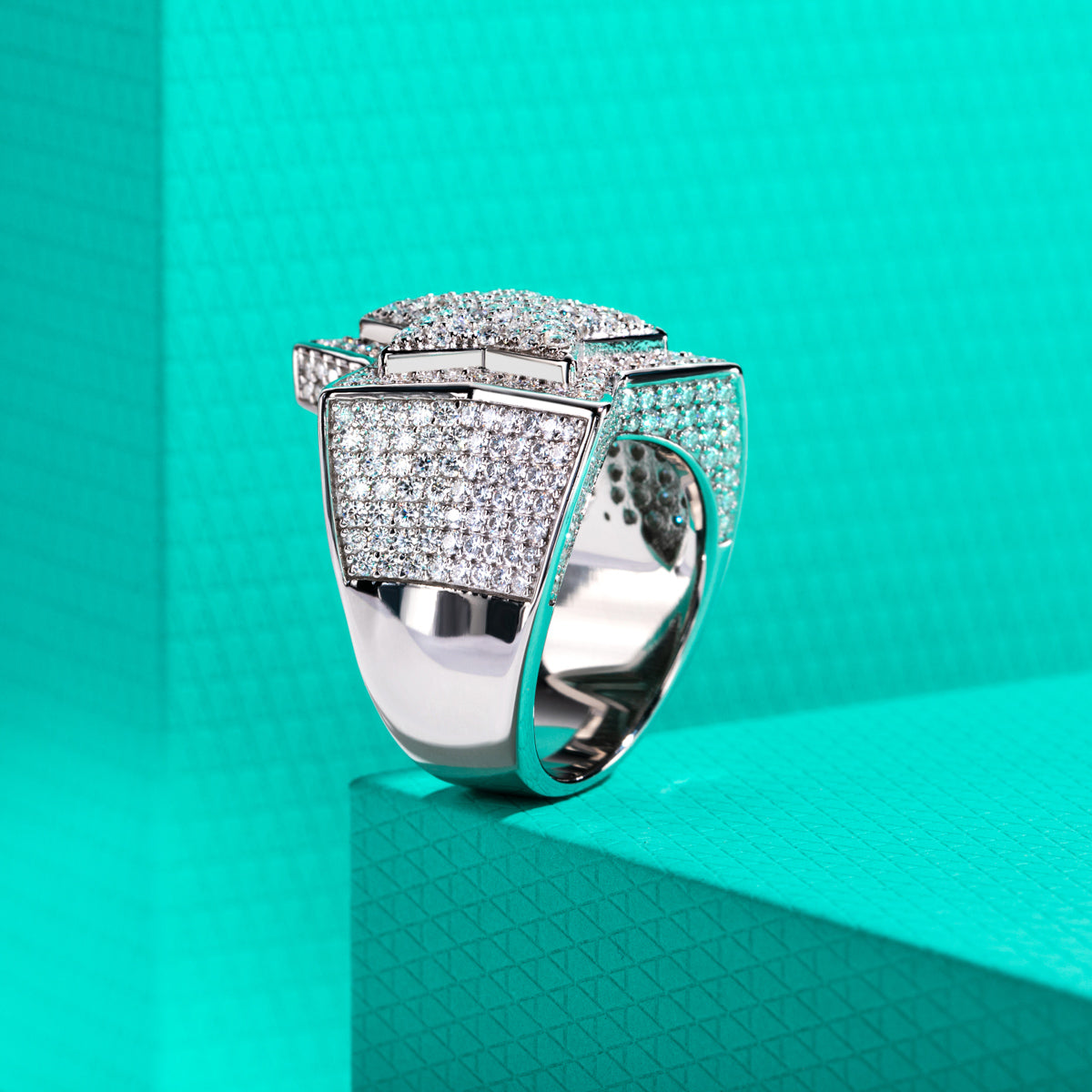 Star Moissanite Hip-hop Ring | S925 Silver Ring