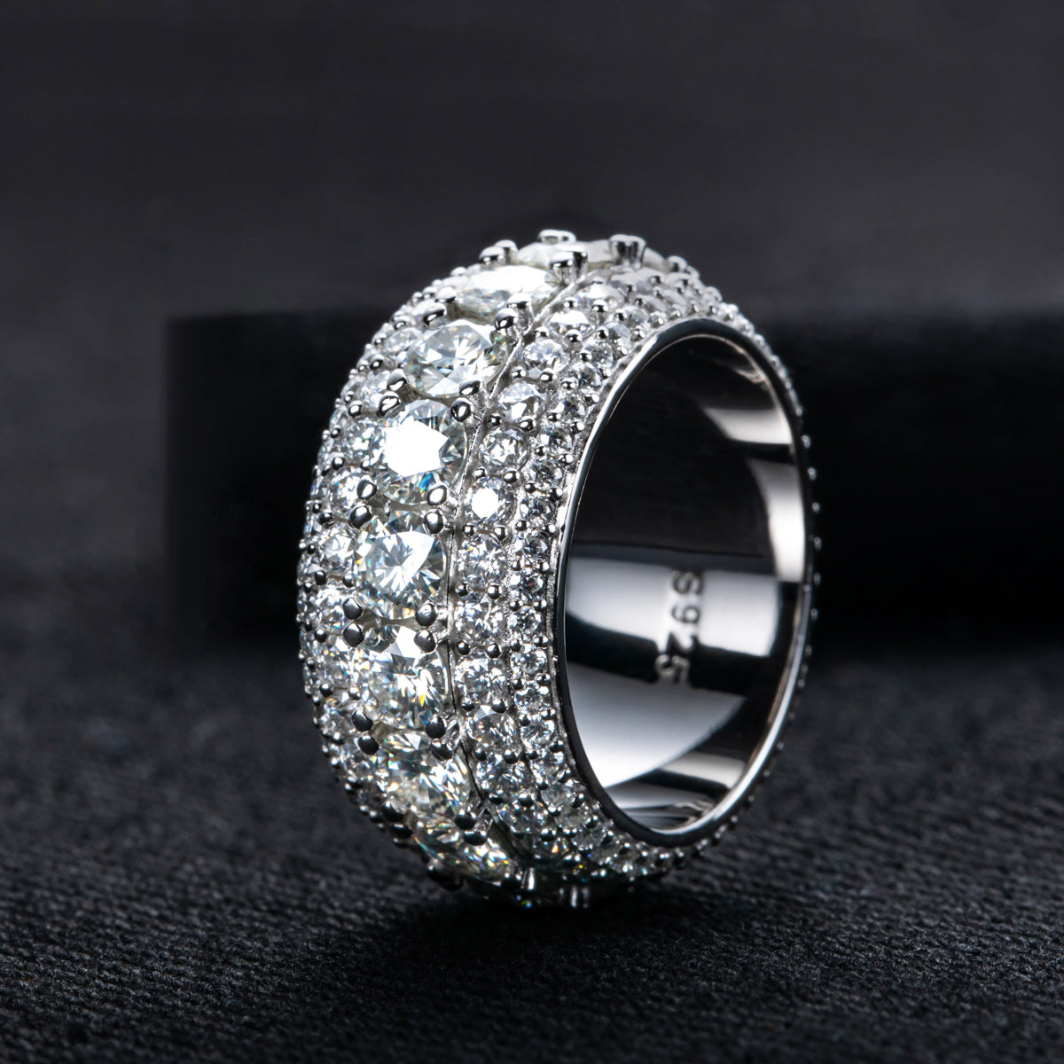 S925 Sterling Silver Round Hip-Hop Cuban Ring