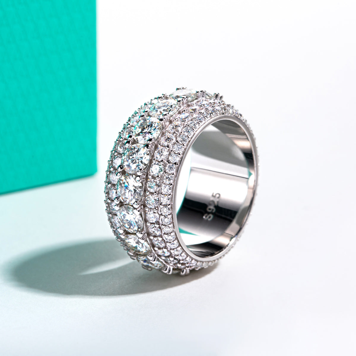 S925 Sterling Silver Round Hip-Hop Cuban Ring