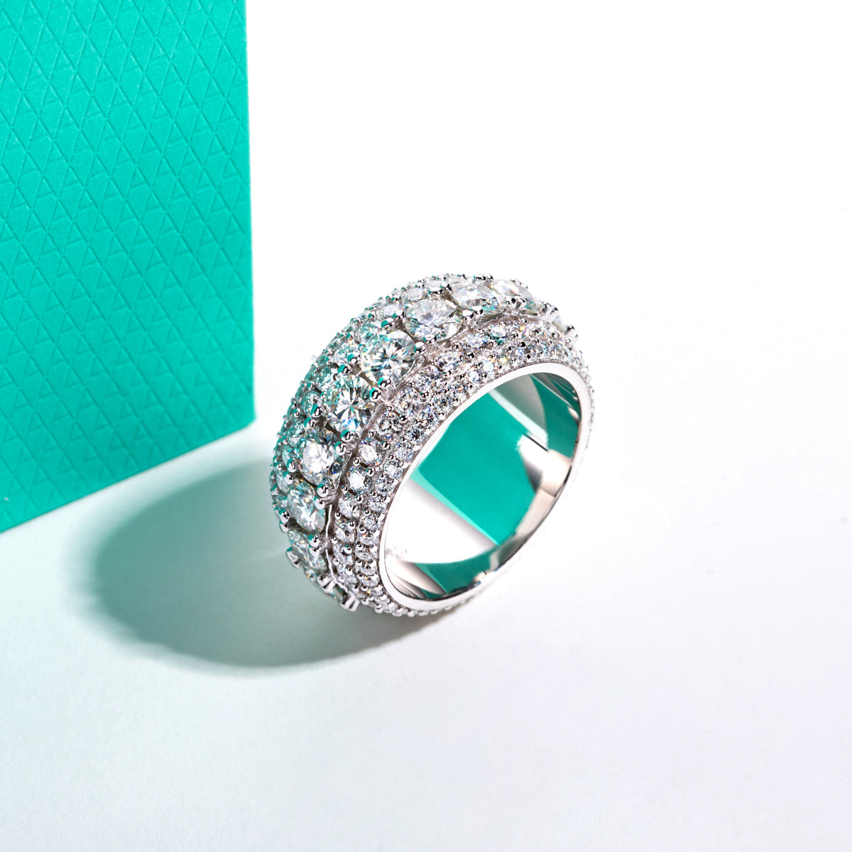 S925 Sterling Silver Round Hip-Hop Cuban Ring