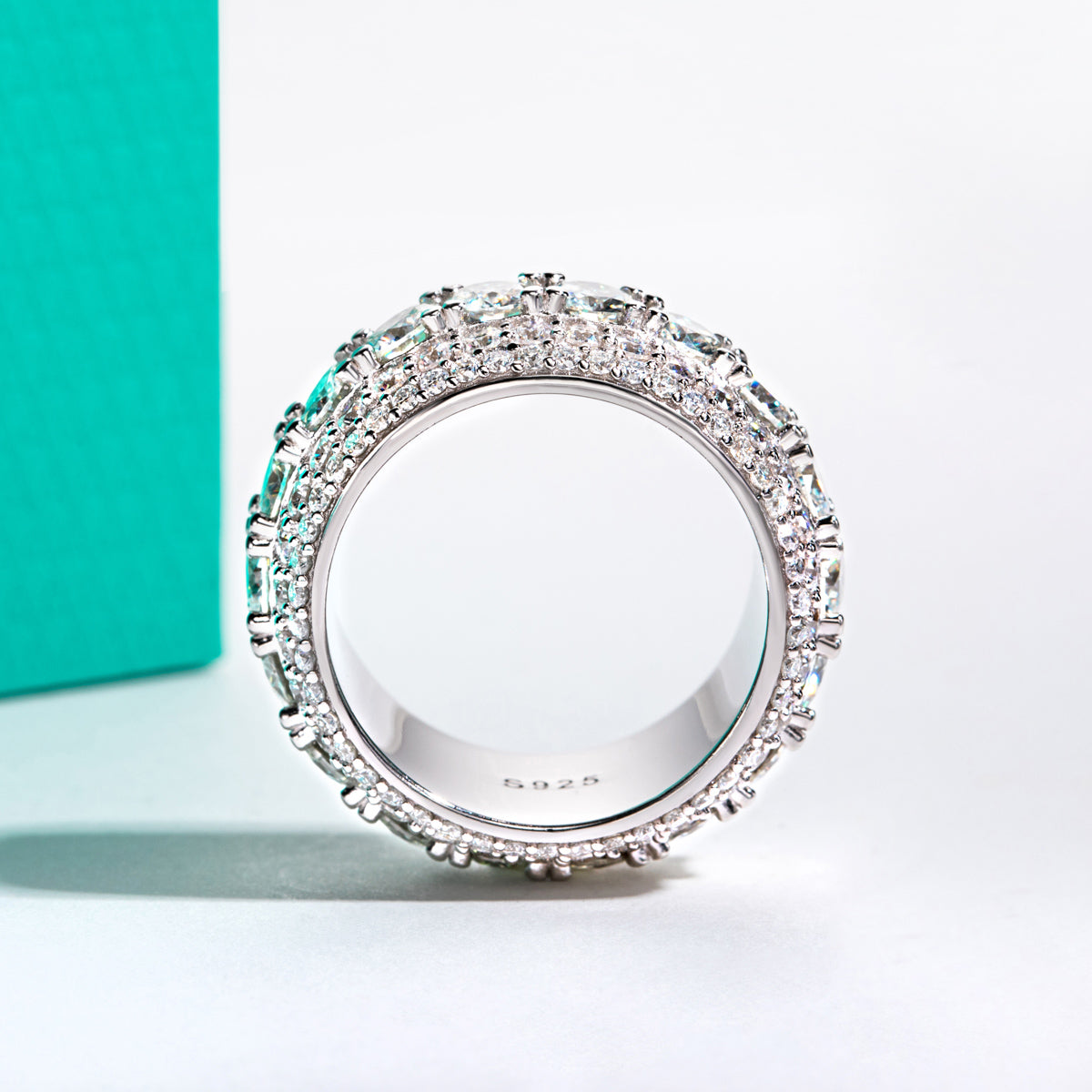 S925 Sterling Silver Round Hip-Hop Cuban Ring