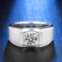 Solitaire Moissanite Diamond Men's Engagement Ring (1/2/3CT)