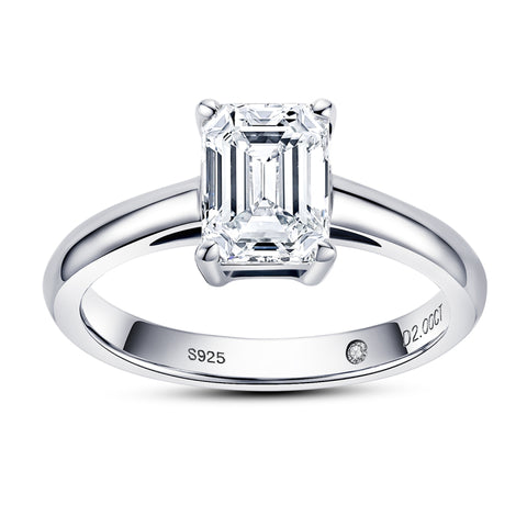 Solitaire Moissanite Diamond Engagement Ring (2 CT)