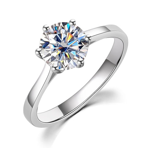 Solitaire Moissanite Diamond Engagement Ring (2 CT)