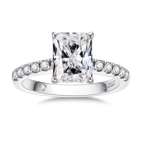 Pavé Moissanite Diamond Engagement Ring (3 CT)