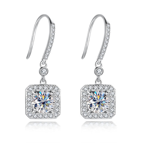 Luxurious Moissanite Diamond Pave Dangle Earrings (2 ct. tw)