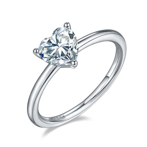 Solitaire Moissanite Diamond Engagement Ring (1/2/3CT)