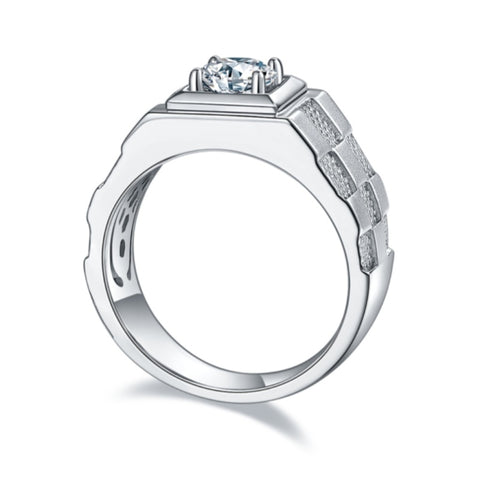 Solitaire Moissanite Diamond Men's Engagement Ring (1/2/3CT)