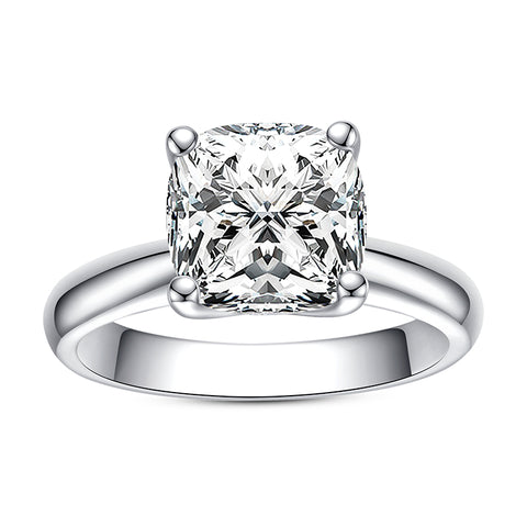 Solitaire Moissanite Diamond Engagement Ring (3.5 CT)