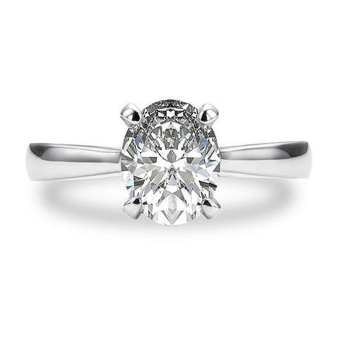 Solitaire Moissanite Diamond Engagement Ring (1/2/3CT)