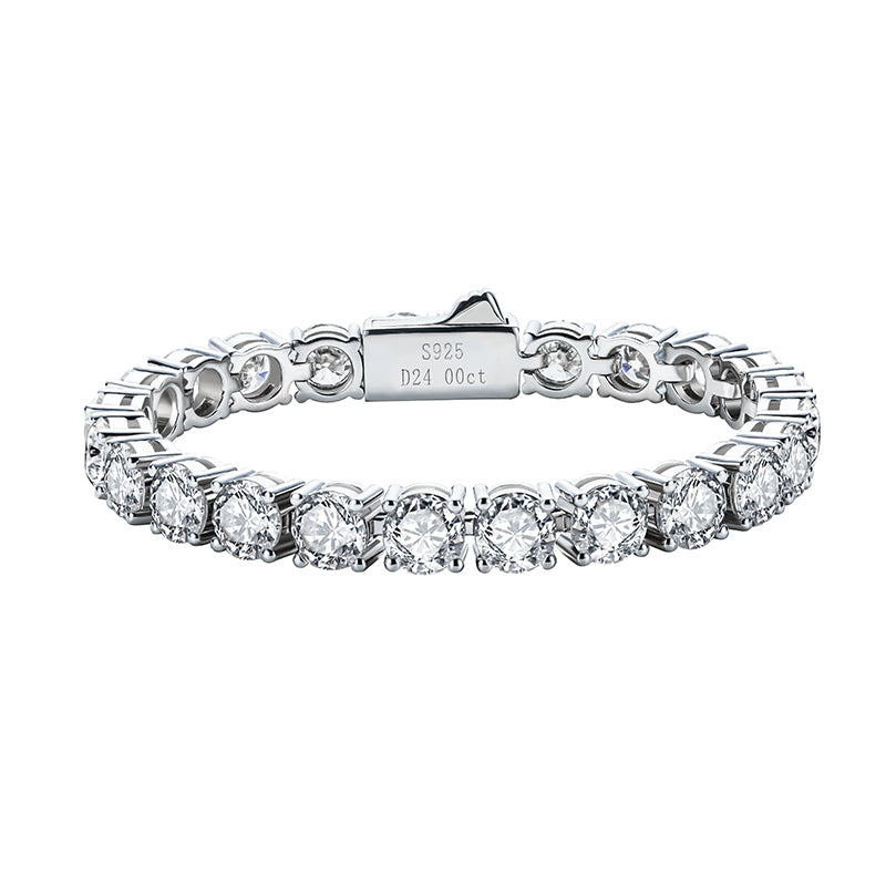 Moissanite Tennis Bracelet On Hand 925 Sterling Silver  Bracelets (24-32 ct. tw)