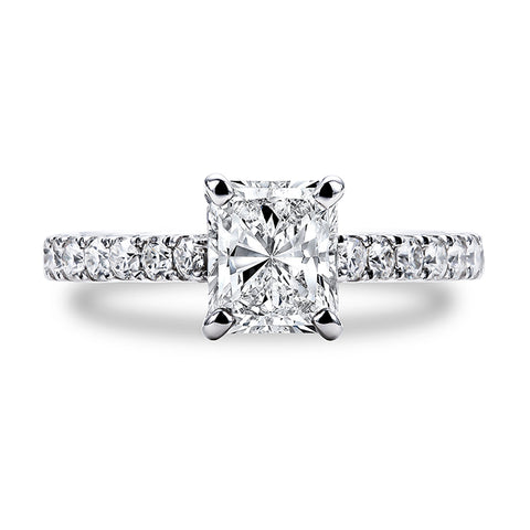 Pavé Moissanite Diamond Engagement Ring (1.5 CT)