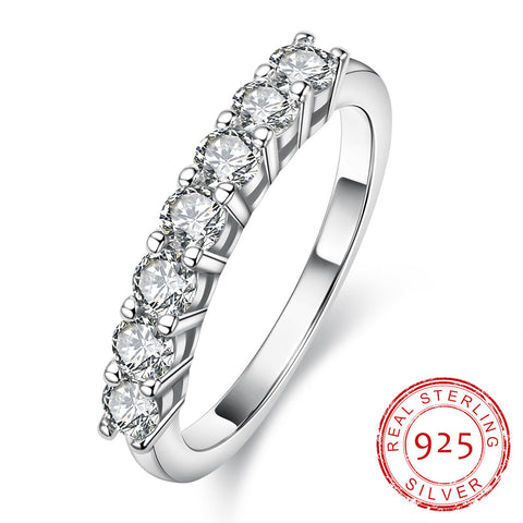 7 Stone Round-Cut Moissanite Diamond Anniversary Band (3/4 ct. tw)