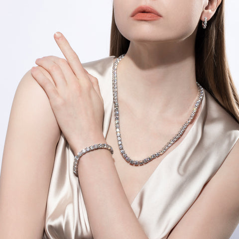 Moissanite Tennis Bracelet On Hand 925 Sterling Silver  Bracelets (24-32 ct. tw)