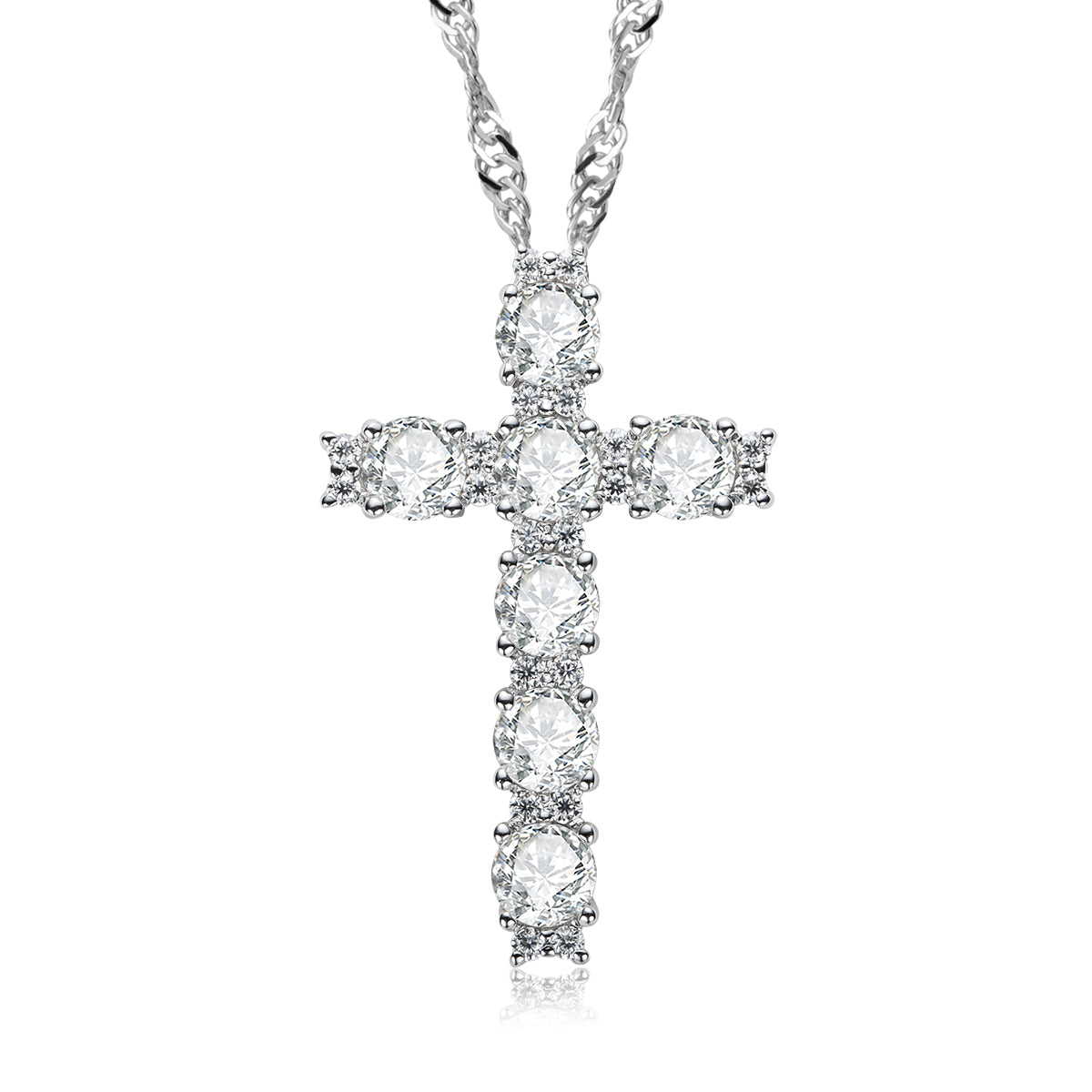 Round Brilliant Cut Moissanite Diamond Pendants Necklace (2.1 ct. tw)