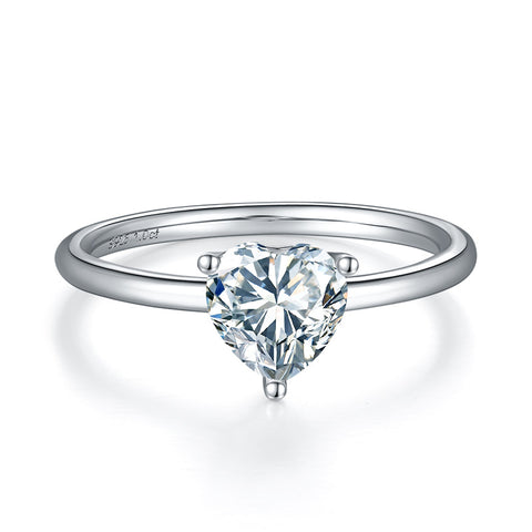 Solitaire Moissanite Diamond Engagement Ring (1/2/3CT)