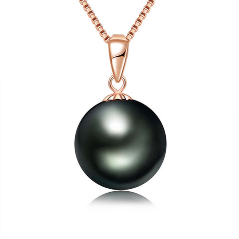 AnuClub Tahitian Black Pearl Necklace