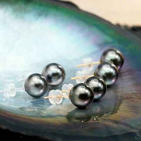 AnuClub Tahitian Black Pearl Earrings