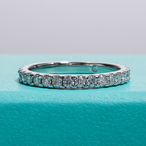 Round-Cut Moissanite Diamond Anniversary Band (1/2 ct. tw)